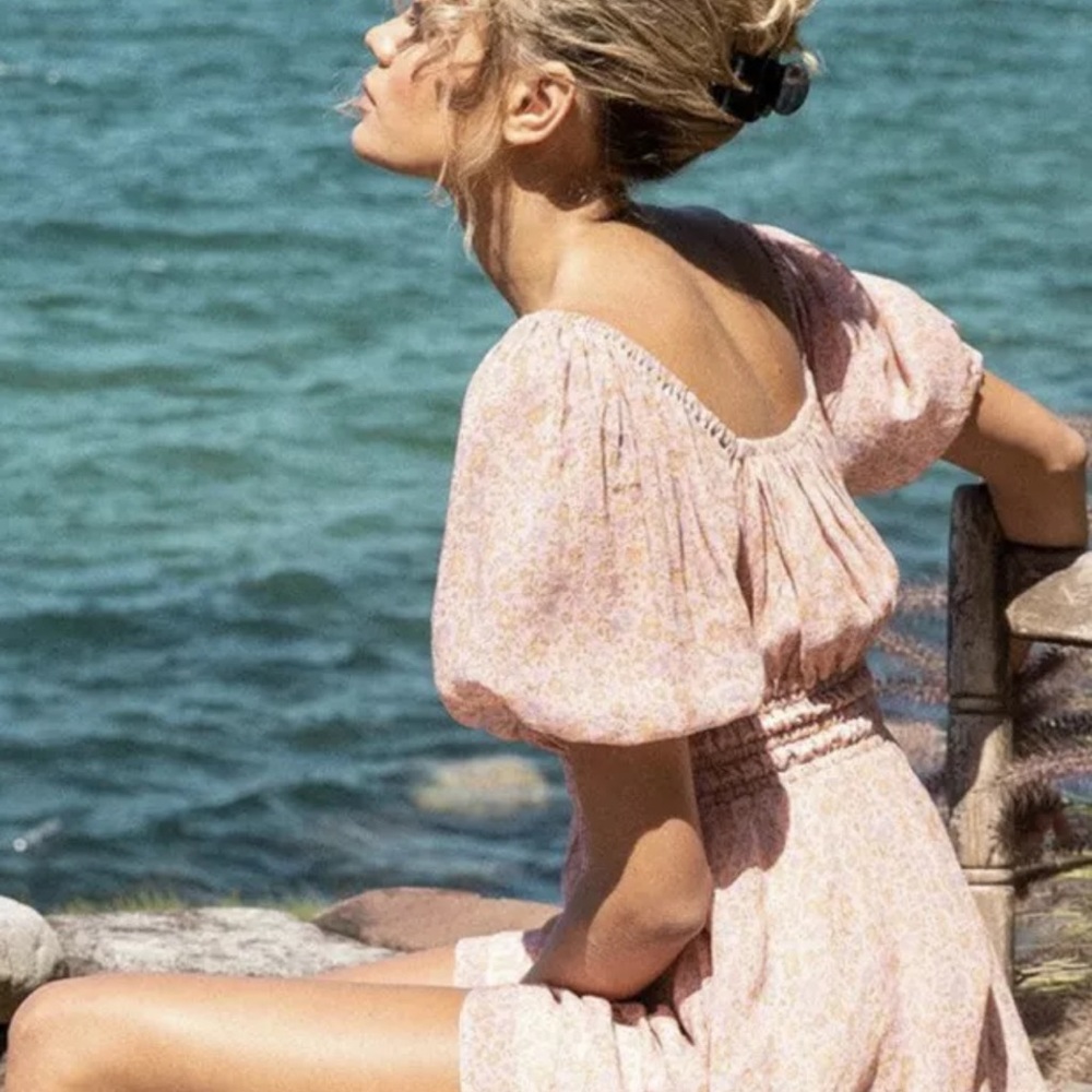 Spell Pink Floral Mini Dress - Picture 2 of 9